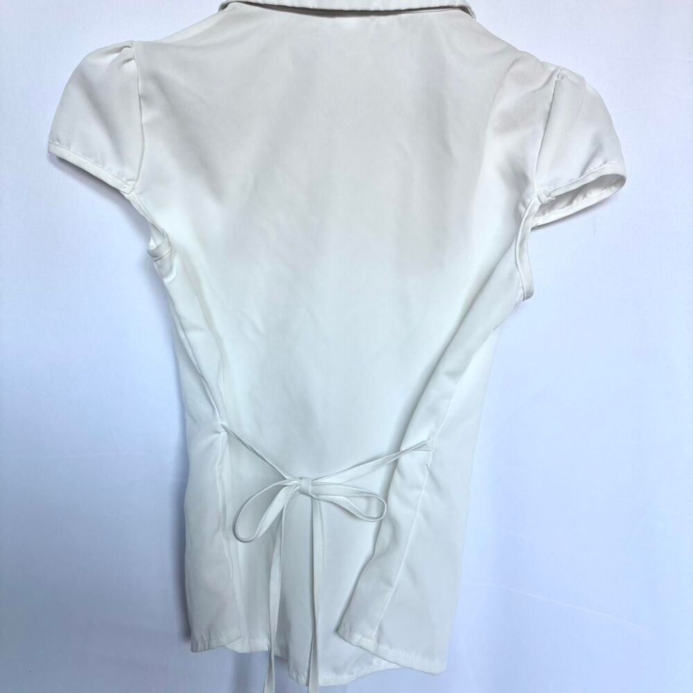 Tie Back Button Up Collared Top - image 3